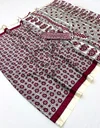 Queen By Rajtex Modal Satin Ajrakh Print Sarees